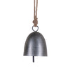 Rustic Hanging Metal Cow Bell in Antique Silver