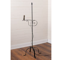 Wrought Iron Floor Lamp with Flame Tip