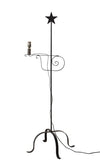 Wrought Iron Adjustable Floor Lamp with Star Top