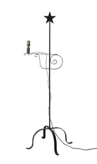 Wrought Iron Adjustable Floor Lamp with Star Top