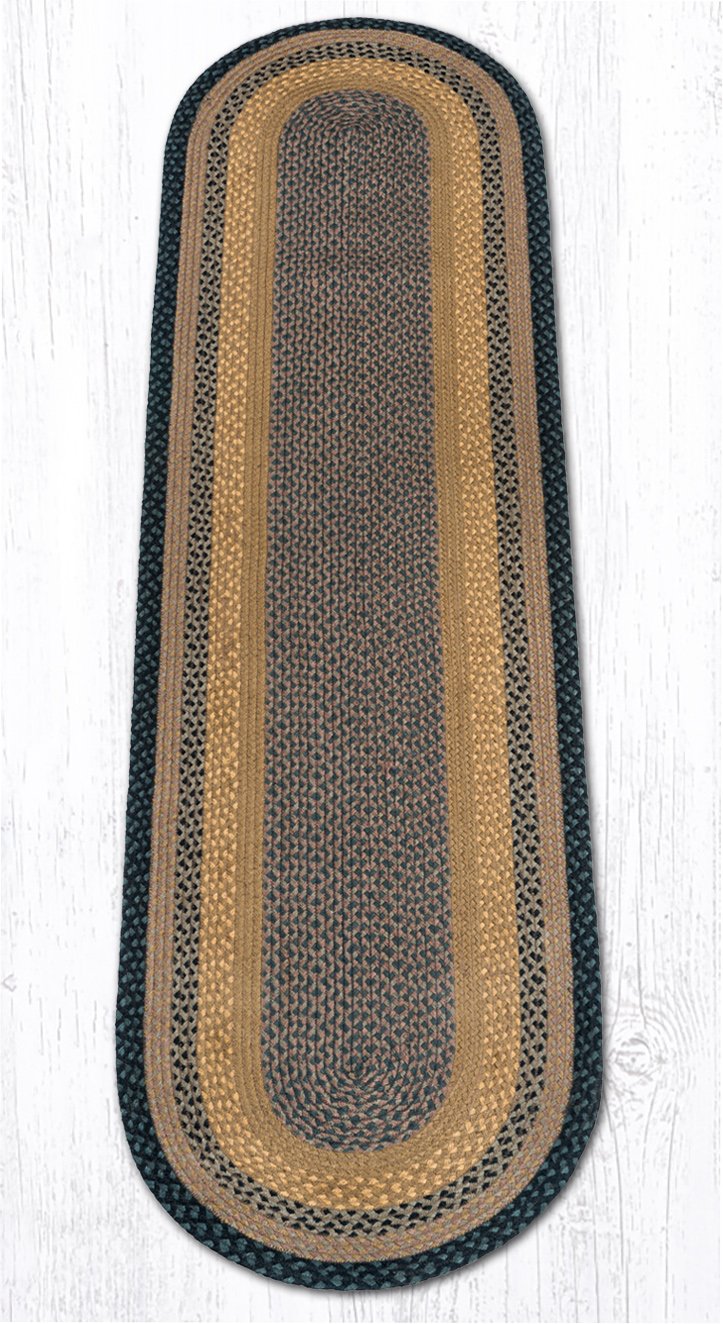 Brown/Black/Charcoal Braided Jute Rugs C-099