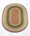 Olive/Burgundy/Gray Braided Jute Rugs C-024