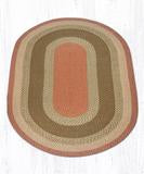 Olive/Burgundy/Gray Braided Jute Rugs C-024