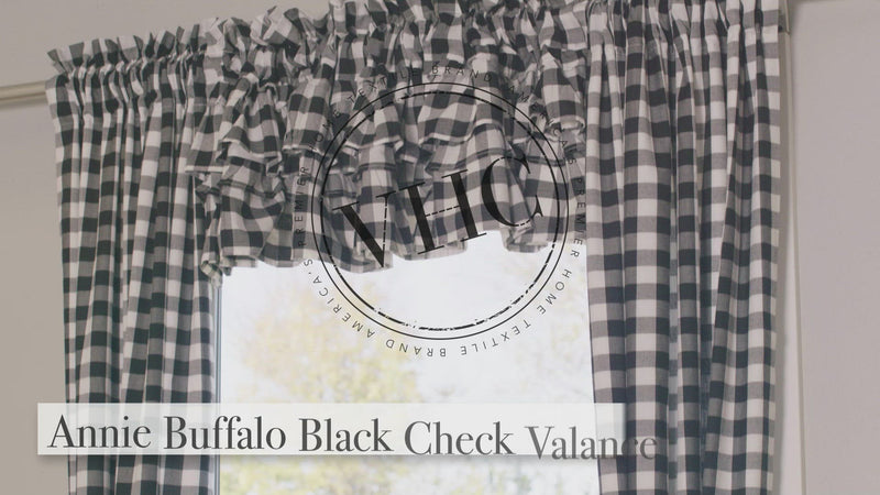Annie Buffalo Black Check Ruffled Valance 16x60