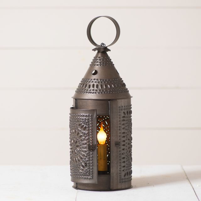 17-Inch Hand Punched Lantern signed by Irvin