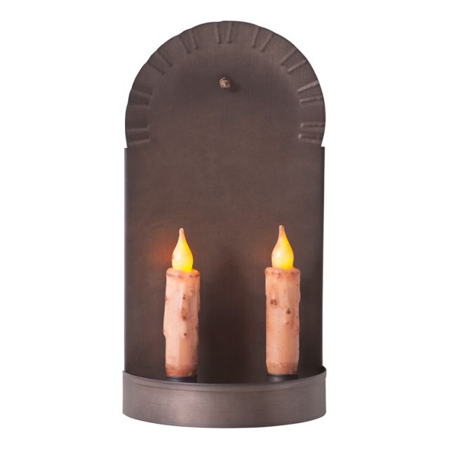 2-Candle Tin Colonial Sconce