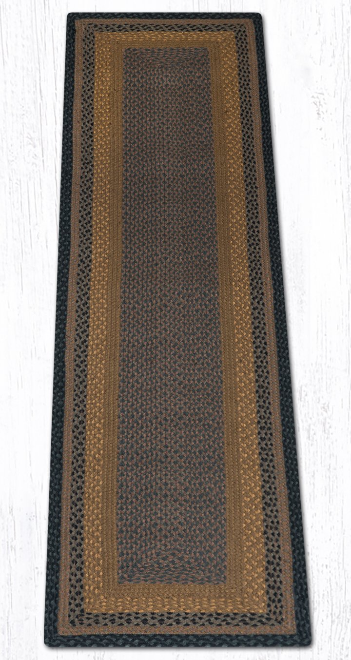Brown/Black/Charcoal Braided Jute Rugs C-099
