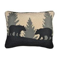 Donna Sharp Bear Walk Rustic Lodge Quilted Collection Sham