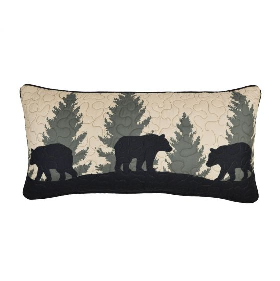 Donna Sharp Bear Walk Rustic Lodge Quilted Collection Rectangular Pillow