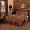 Heritage Farms Quilted Collection - black, burgundy, mustard patchwork with crows, sheep and stars