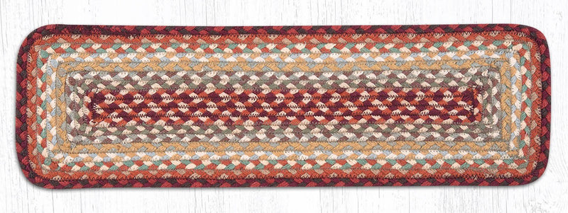 Thistle Green/Country Red Braided Jute Rugs C-417