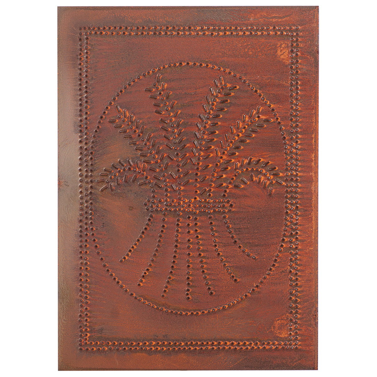 Vertical Wheat Panel in Rustic Tin