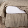 Sawyer Mill Charcoal Ticking Stripe King Bed Skirt 78x80x16