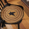 Kettle Grove Jute Chair Pad Applique Star Set of 6