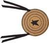 Kettle Grove Jute Chair Pad Applique Star Set of 6