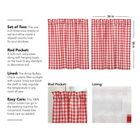 Annie Buffalo Red Check Tier Set of 2 L36xW36