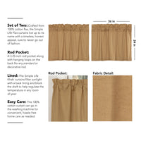 Simple Life Flax Khaki Tier Set of 2 L24xW36