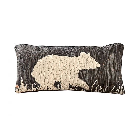 Donna Sharp Moonlit Bear Rustic Lodge Quilted Collection Rectangular Pillow