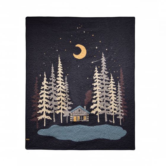 Donna Sharp Moonlit Cabin Rustic Lodge Quilted Collection Throw
