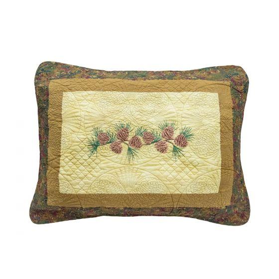 Donna Sharp Cabin Raising Pine Rustic Lodge Quilted Collection Sham