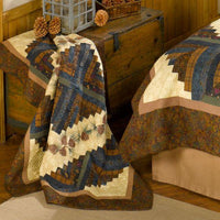 Donna Sharp Cabin Raising Pine Rustic Lodge Quilted Collection Throw