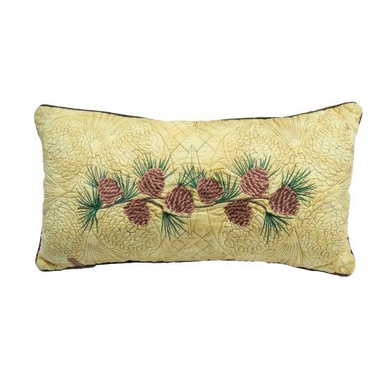 Donna Sharp Cabin Raising Pine Rustic Lodge Quilted Collection Rectangular Pillow