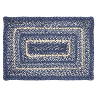 Great Falls Blue Jute Rect Placemat 12x18