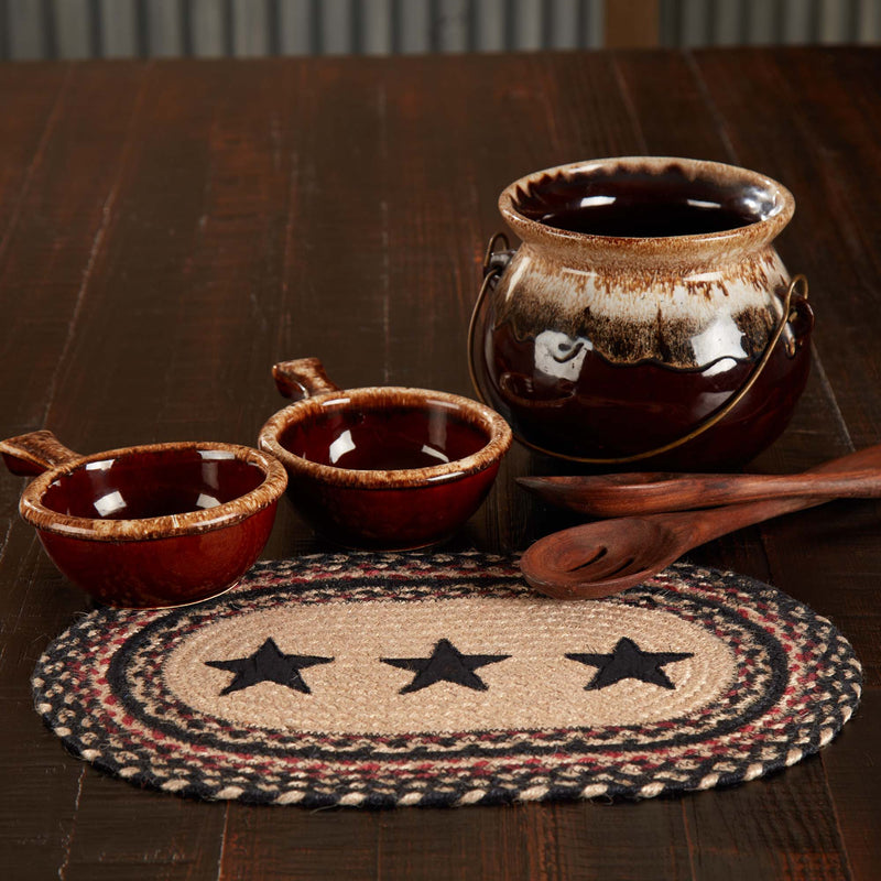 Colonial Star Jute Oval Placemat 12x18
