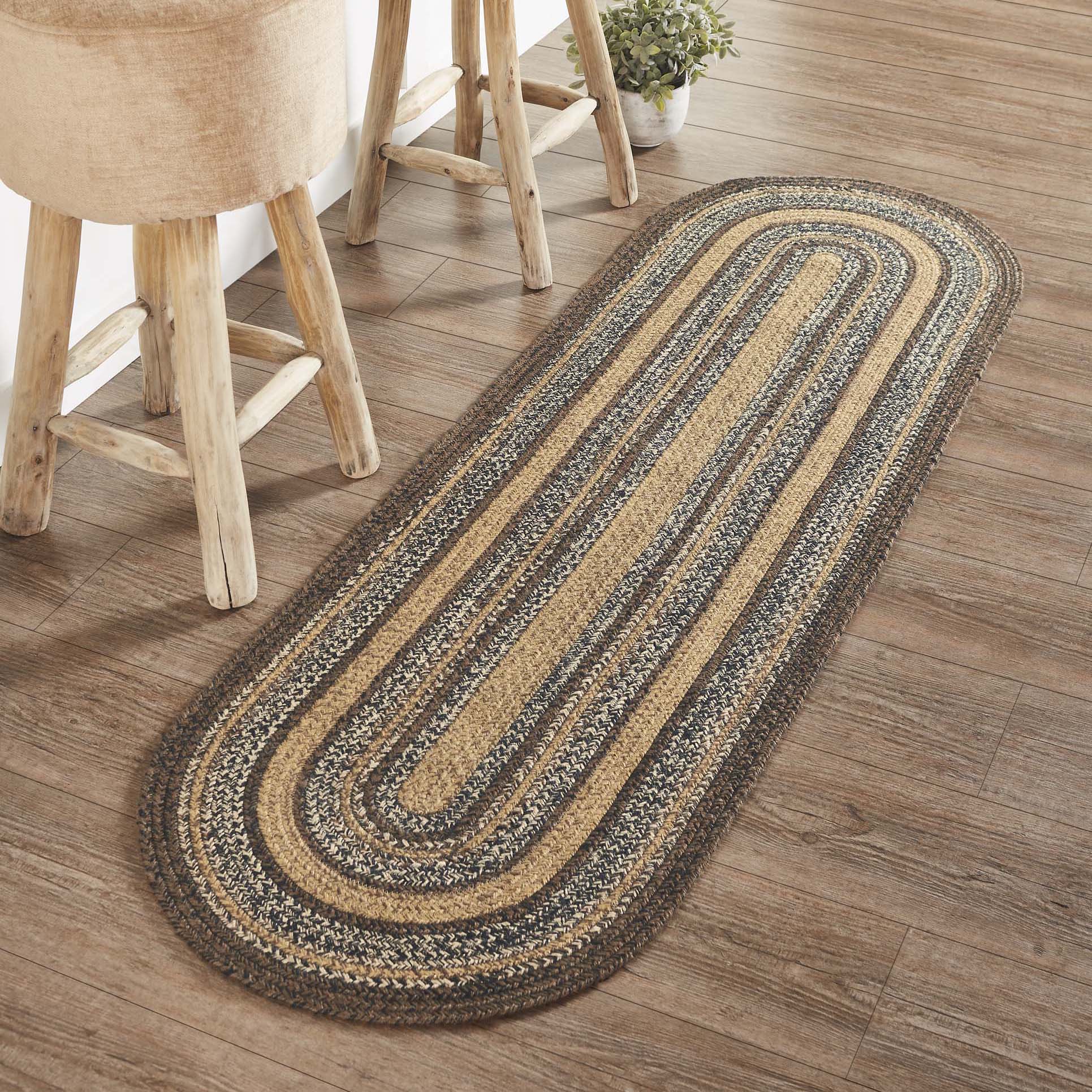 Espresso Jute Rug/Runner Oval w/ Pad 22x72 – Beth's Country