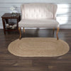 Natural Jute Rug Oval w/ Pad 36x60