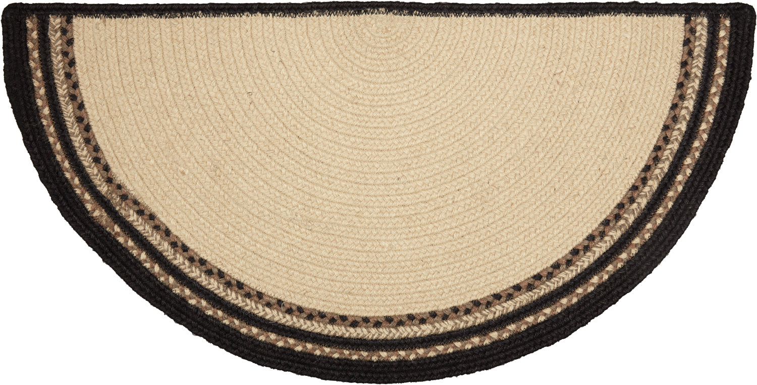 Sawyer Mill Charcoal Poultry Jute Rug Half Circle 16.5x33