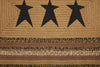 Kettle Grove Jute Rug Rect Stencil Stars w/ Pad 24x36