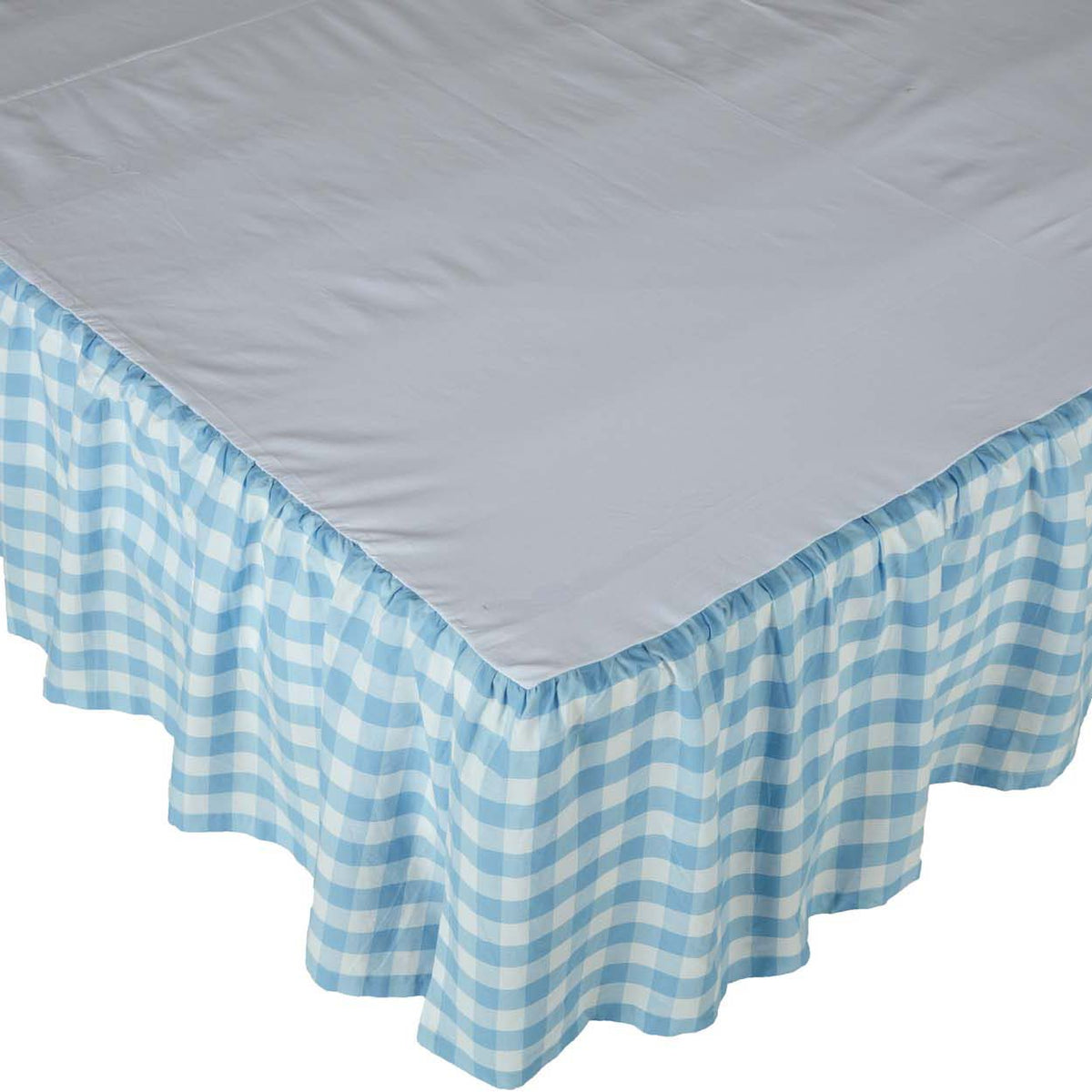 Annie Buffalo Blue Check Queen Bed Skirt 60x80x16