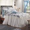 Annie Blue Floral Ruffled California King Coverlet 84x72+27