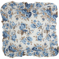 Annie Blue Floral Fabric Euro Sham 26x26