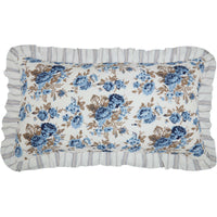 Annie Blue Floral Ruffled King Sham 21x37