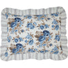 Annie Blue Floral Ruffled Standard Sham 21x27