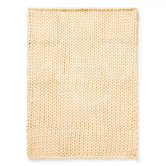 Chunky Knit Throw ~ Cream