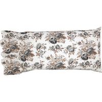 Annie Portabella Floral Ruffled King Pillow Case Set of 2 21x36+8