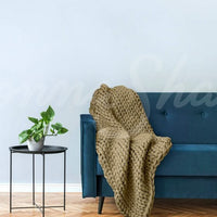 Chunky Knit Throw ~ Olive