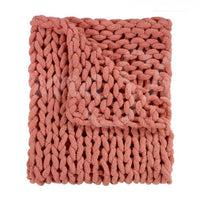Chenille Chunky Knit Throw ~ Canyon Clay