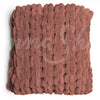 Chenille Chunky Knit Throw ~ Rust