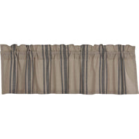 Grain Sack Charcoal Valance 16x60