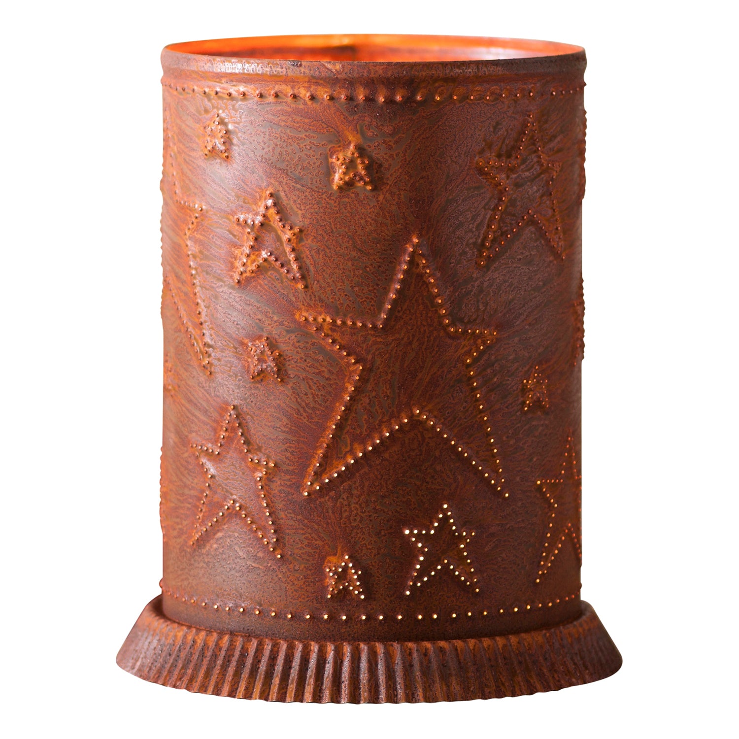 Candle Warmer with Country Star in Rustic Tin