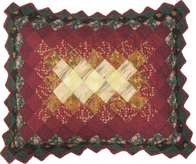 Donna Sharp Spice Trip Around the World Country Primitive Quilted Collection Sham