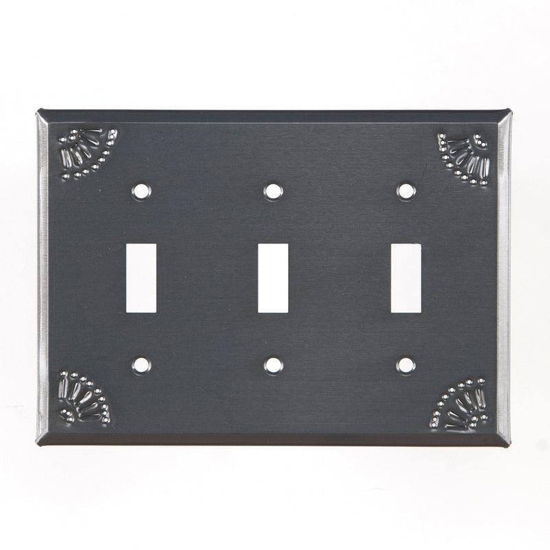 Triple Switch Cover with Chisel in Country Tin