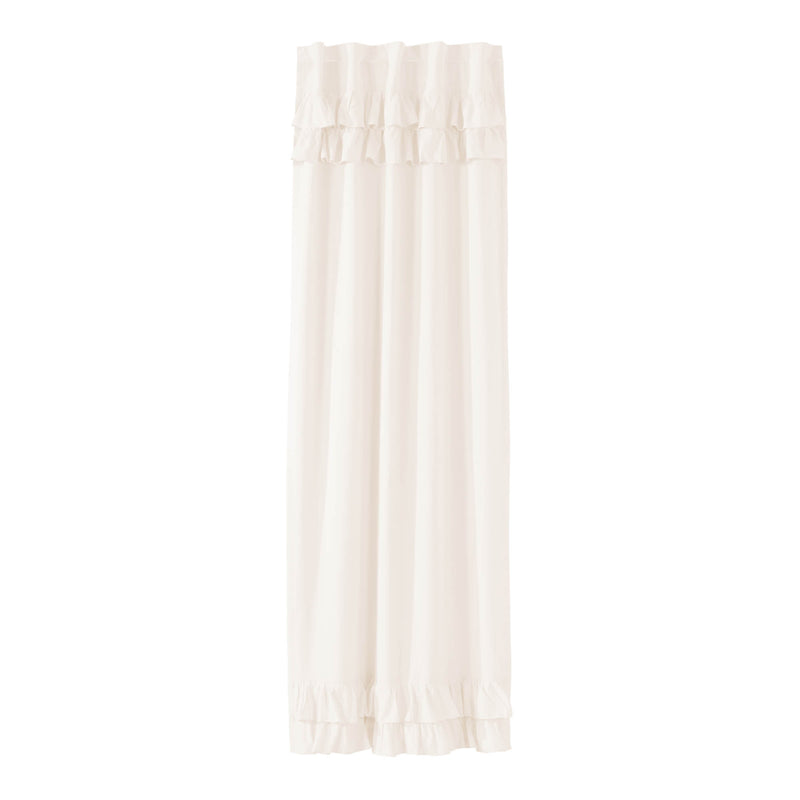 Simple Life Flax Antique White Ruffled Panel 96x40