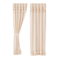 Simple Life Flax Natural Ruffled Panel Set of 2 96x40