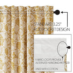 Dorset Gold Floral Panel Set of 2 96x50