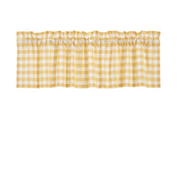 Annie Buffalo Yellow Check Valance 16x60